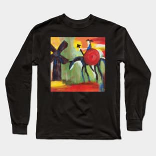 Don Quijote and the Windmill Long Sleeve T-Shirt